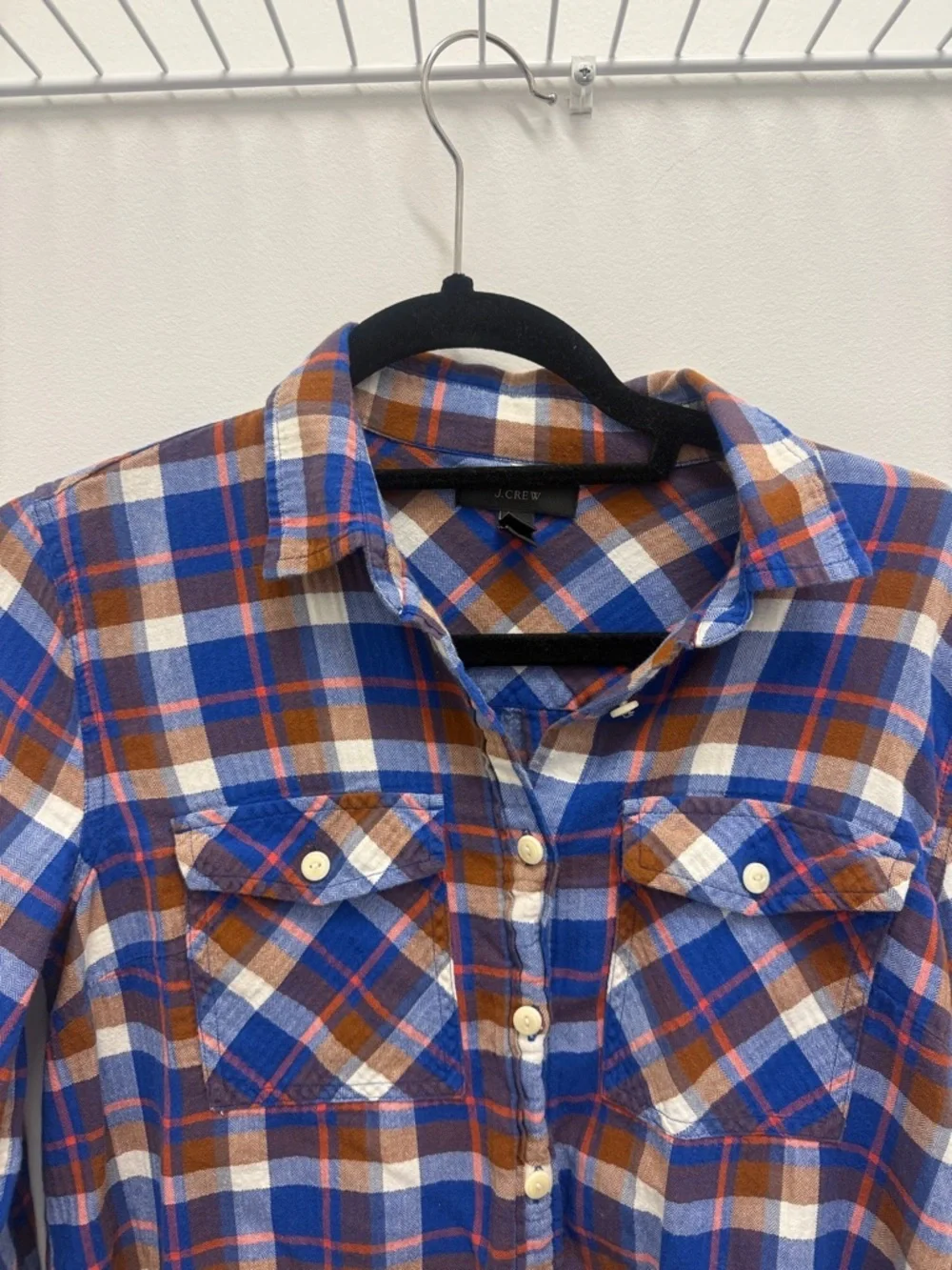 J Crew boyfriend plaid button down, size 4